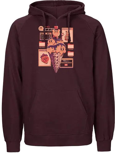 Pink Puff Cream - ice, eis, pink, gaming, icecream - Fairtrade Hoodie