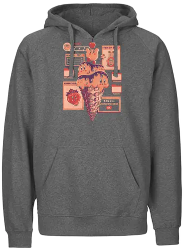 Pink Puff Cream - ice, eis, pink, gaming, icecream - Fairtrade Hoodie