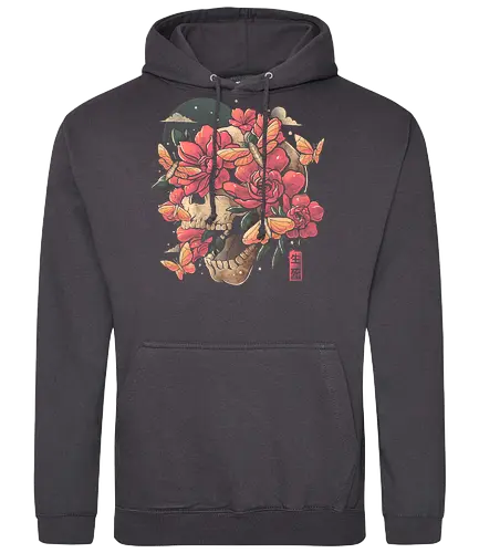 Blossom in Grave - skull, flower, hana, tod, death - Standard Hoodie