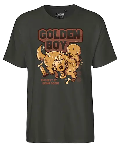 Golden Boy - dog, good boy, good girl, doggo, hund, cute - Fairtrade T-Shirt