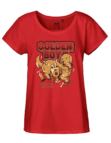 Golden Boy - dog, good boy, good girl, doggo, hund, cute - Fairtrade Girl Shirt