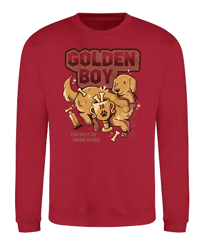 Golden Boy - dog, good boy, good girl, doggo, hund, cute - Sweatshirt