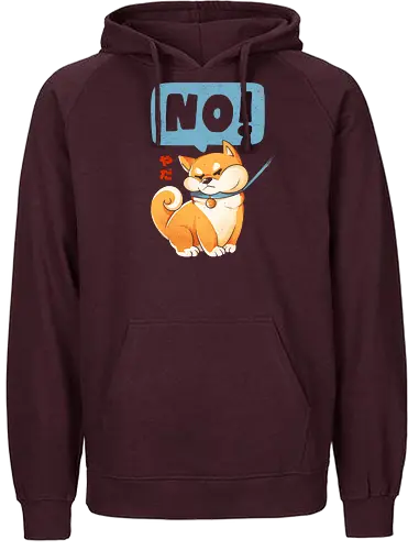 Shiba NO - no, nein, shiba, hund, dog - Fairtrade Hoodie