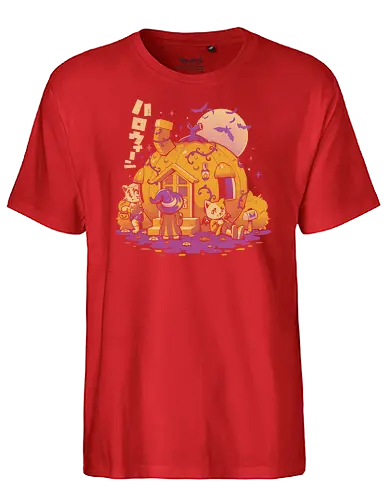 Purrpkin House - purr, pumpkin, kürbis, katze, cat, cute, halloween - Fairtrade T-Shirt