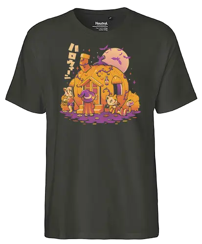 Purrpkin House - purr, pumpkin, kürbis, katze, cat, cute, halloween - Fairtrade T-Shirt