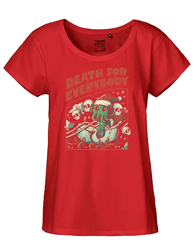 Death For Everybody - weihnachten, christmas, cthulhu, lovecraft, death - Fairtrade Girl Shirt