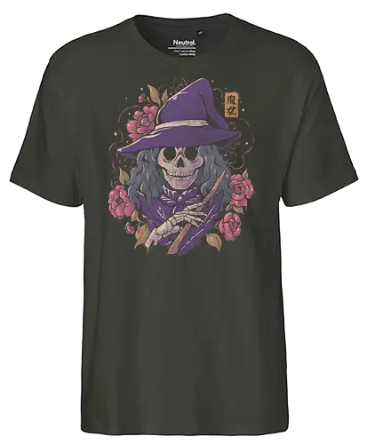 Magic Death - magic, witch, hexe, Magician, skull - Fairtrade T-Shirt