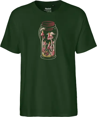 Gnome Jar - gnom, glas, jar, pilz, mushroom - Fairtrade T-Shirt