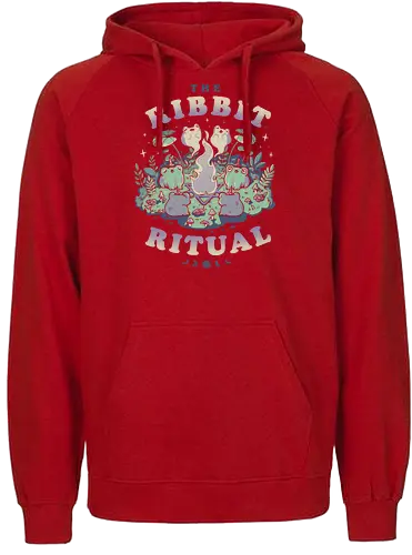 The Ribbit Ritual - Frog, toad, ghost, pentagram - Fairtrade Hoodie
