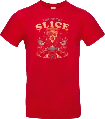 Praise the Slice - demon, baphomet, pentagram, pizza - Standard T-Shirt