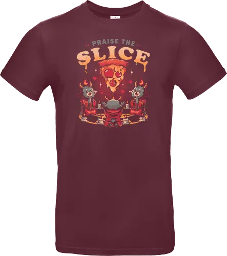 Praise the Slice - demon, baphomet, pentagram, pizza - Standard T-Shirt