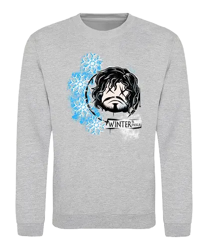 Winter is here - snow, ice, fire, jon, winter, mashup, album, cover, bHero of Time - Sweatshirt