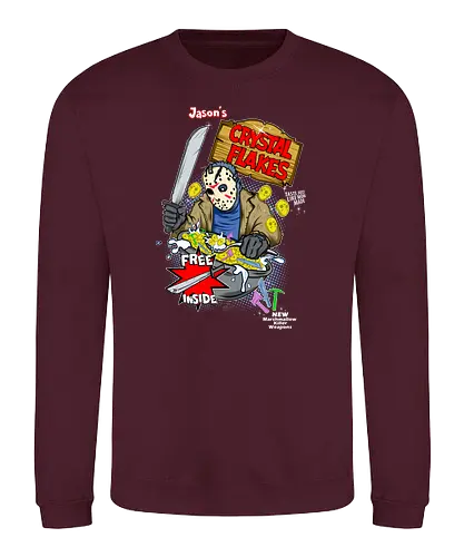 Jason's Crystal Flakes - jason, friday the 13th, freitag der 13., horror, müsli, flakes, crystal lake, movie, film, cerl - Sweatshirt