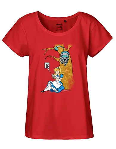 Wonderland Go - alice in wonderland, alice, wonderland, go, mashup, gaming, literatur - Fairtrade Girl Shirt