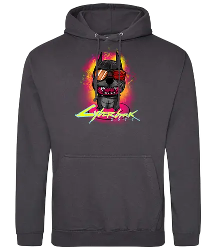 Cyberbark 2077 - gaming, cyberpunk, Bark, Cyberbark, 2077, mashup, dog, hund, fun - Standard Hoodie