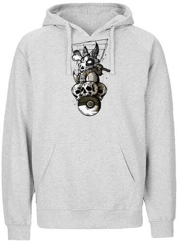 Evil Bone Monster - gaming, pocket, monster - Fairtrade Hoodie