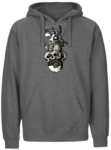 Evil Bone Monster - gaming, pocket, monster - Fairtrade Hoodie