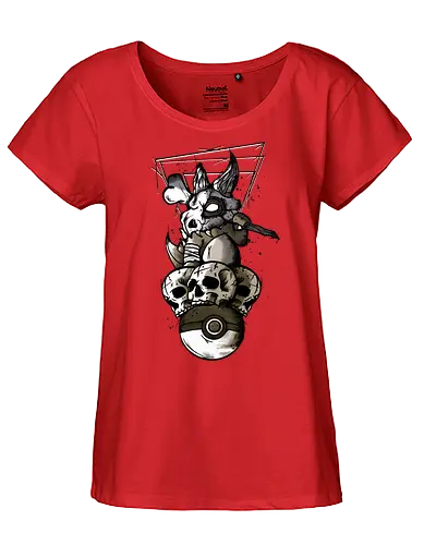 Evil Bone Monster - gaming, pocket, monster - Fairtrade Girl Shirt