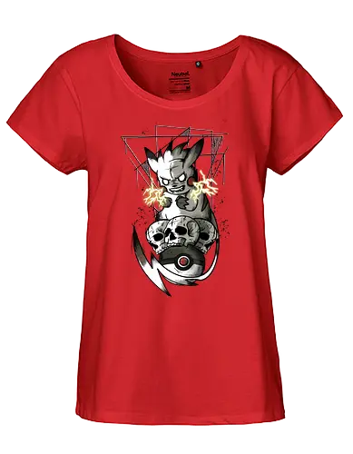 Evil Electric Mouse - gaming, pocket, monster, mouse, electric - Fairtrade Girl Shirt