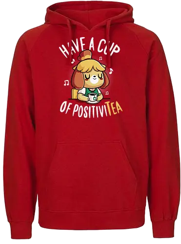 Positivit - animal, Crossing, isabelle, tee, positivity - Fairtrade Hoodie