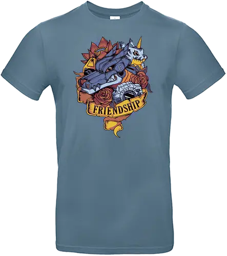 Friendship - freundschaft, digital, monster, anime, tattoo - Standard T-Shirt