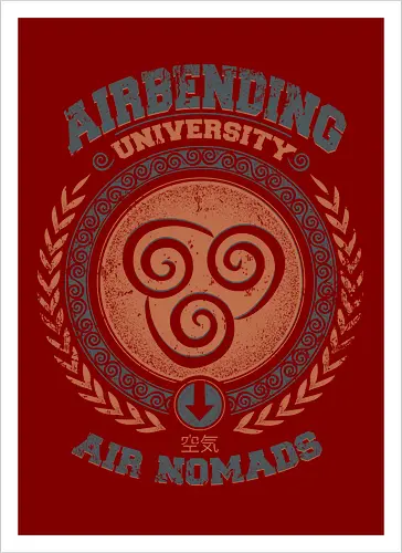 Airbending University - korra, aang, avatar, elemente, comic, zeichentrick, fantasy - Kunstdruck