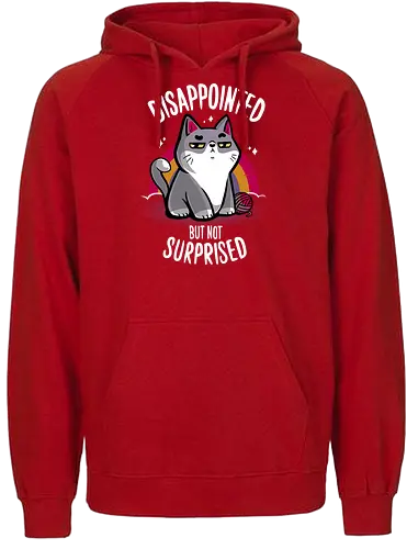 Meh...ow - meh, cat, katze, Statement, Disappointed - Fairtrade Hoodie