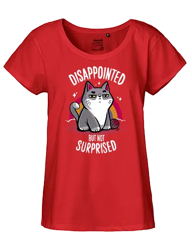 Meh...ow - meh, cat, katze, Statement, Disappointed - Fairtrade Girl Shirt