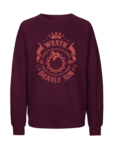 Wrath is my sin - Sünde, Todsünde, anime, zorn, seven deadly sins - Fairtrade Sweatshirt