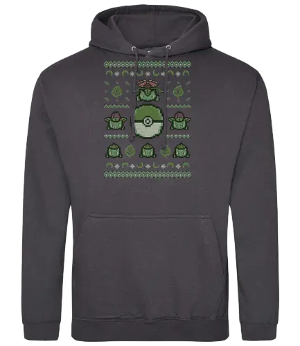Gotta  'Em All: Grass - christmas, weihachten, pocket, monster, starter, Ugly christmas sweater - Standard Hoodie