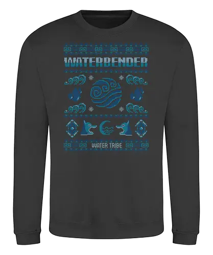 Avatar Waterbender Christmas Sweater - christmas, weihnachten, water tribe, aang, Ugly christmas sweater - Sweatshirt