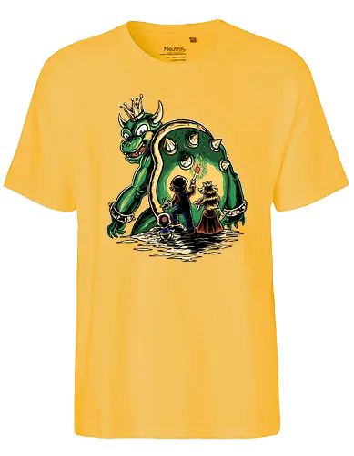 The Last Battle - mario, turtle, princess, plumber, klempner, videogames, classic, retro, castle, schloss, kampf, battle - Fairtrade T-Shirt