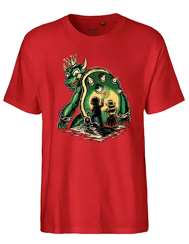 The Last Battle - mario, turtle, princess, plumber, klempner, videogames, classic, retro, castle, schloss, kampf, battle - Fairtrade T-Shirt