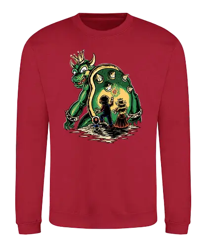 The Last Battle - mario, turtle, princess, plumber, klempner, videogames, classic, retro, castle, schloss, kampf, battle - Sweatshirt