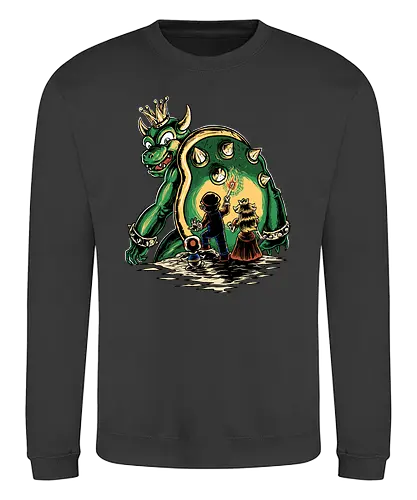 The Last Battle - mario, turtle, princess, plumber, klempner, videogames, classic, retro, castle, schloss, kampf, battle - Sweatshirt