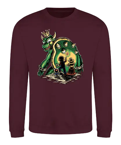 The Last Battle - mario, turtle, princess, plumber, klempner, videogames, classic, retro, castle, schloss, kampf, battle - Sweatshirt