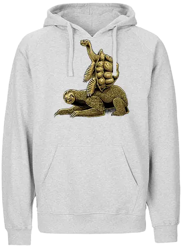 Slow Bros - sloth, faultier, schildkröte, turtle, slow, langsam, cute, süß, niedlich - Fairtrade Hoodie