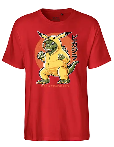 Pikazilla - monster, kigurumi, anzug, kaiju, süß, cute, niedlich, flauschig, oConsoleie - Fairtrade T-Shirt