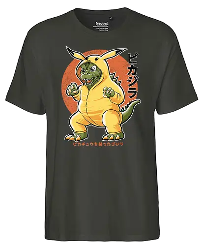 Pikazilla - monster, kigurumi, anzug, kaiju, süß, cute, niedlich, flauschig, oConsoleie - Fairtrade T-Shirt