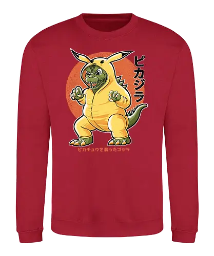 Pikazilla - monster, kigurumi, anzug, kaiju, süß, cute, niedlich, flauschig, oConsoleie - Sweatshirt