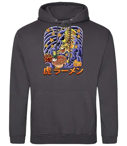 Tiger Ramen - tiger, ramen, noodle, noodlesoup, nudelsuppe, japan, food, fastfood, traditional style, traditional art - Standard Hoodie