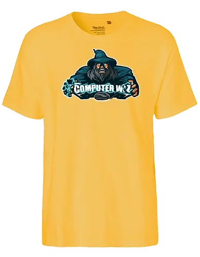 Computer Wiz - computer, reparatur, wizard, zauberer, computerproblem, lösung - Fairtrade T-Shirt