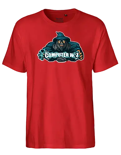 Computer Wiz - computer, reparatur, wizard, zauberer, computerproblem, lösung - Fairtrade T-Shirt