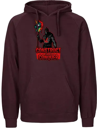 Construct and Conquer - fortnite, battle royale, gaming, llama, loot, pinata - Fairtrade Hoodie