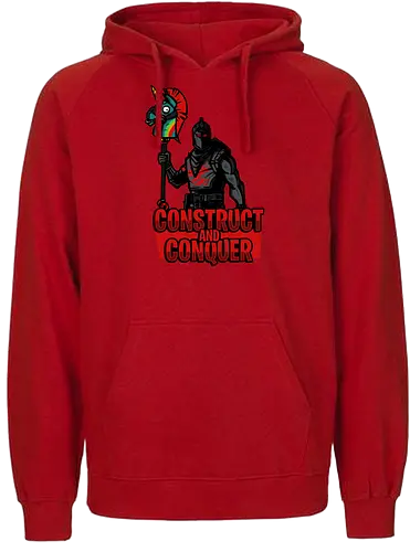 Construct and Conquer - fortnite, battle royale, gaming, llama, loot, pinata - Fairtrade Hoodie