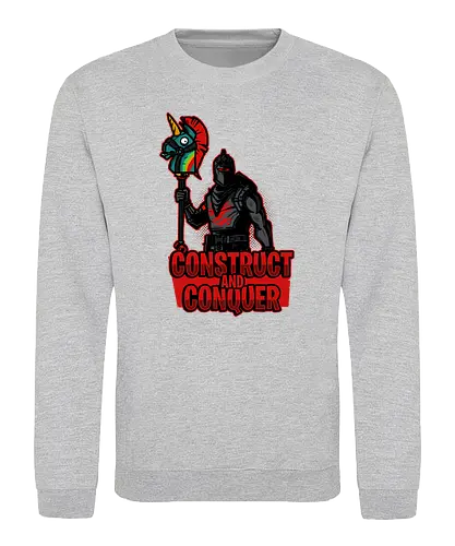 Construct and Conquer - fortnite, battle royale, gaming, llama, loot, pinata - Sweatshirt
