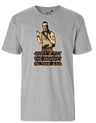 Just A Fly - movie, 80s, die hard, christmas, stirb langsam, John Mclaine, Hans Gruber - Fairtrade T-Shirt