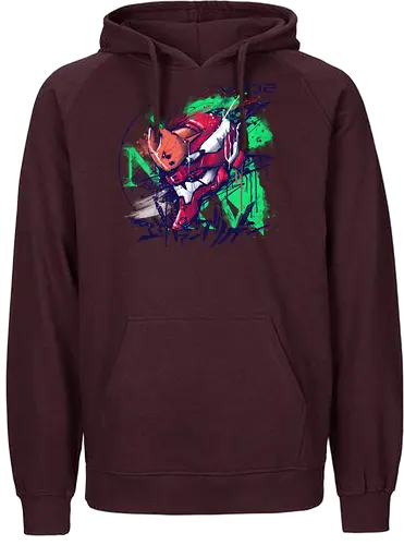 Eva02 - anime, EVA, evangelion, Giant Robot - Fairtrade Hoodie