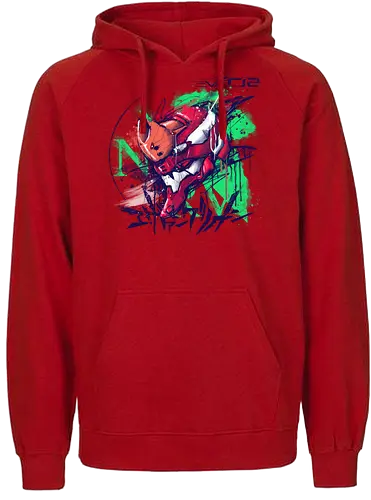 Eva02 - anime, EVA, evangelion, Giant Robot - Fairtrade Hoodie