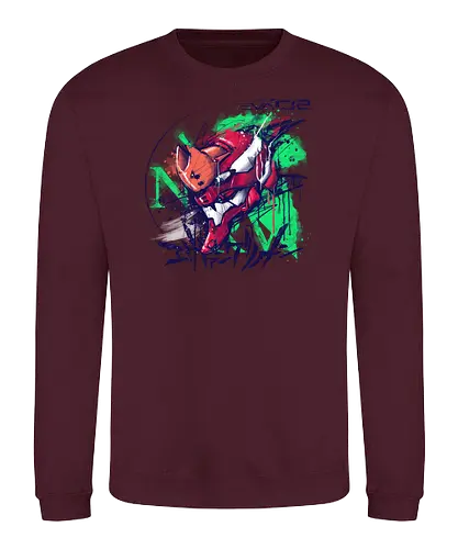 Eva02 - anime, EVA, evangelion, Giant Robot - Sweatshirt